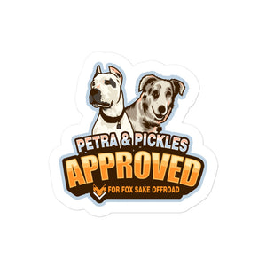 Petra and Pickles Approved Sticker