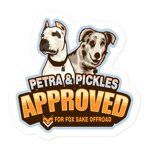 Petra and Pickles Approved Sticker